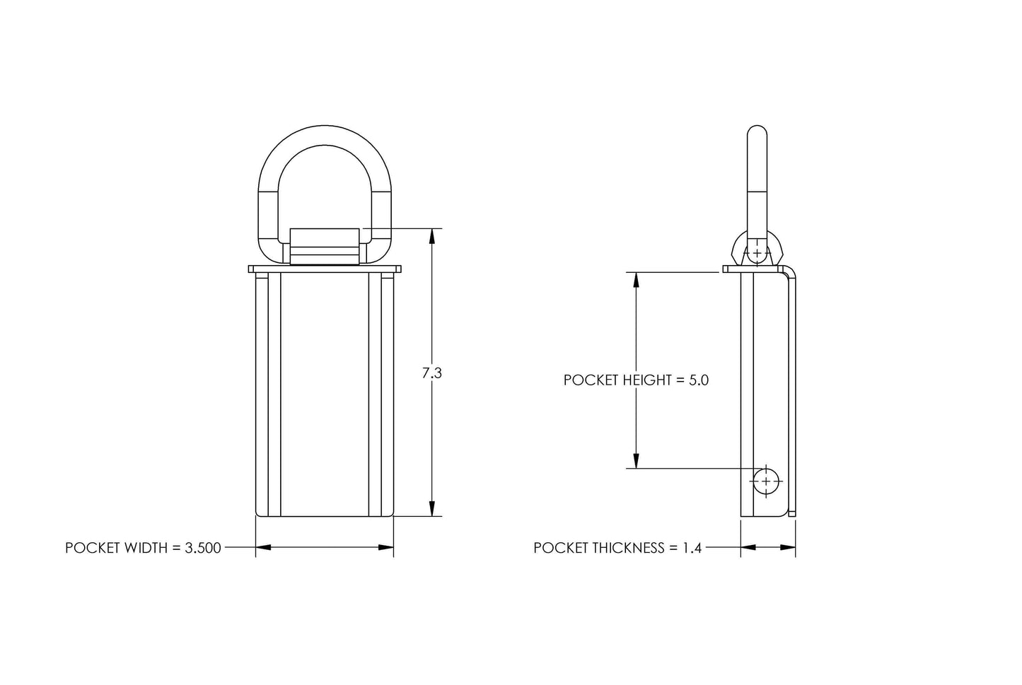 Stake Pocket D-Ring for Dorsey Trailer - Anti-Gouging