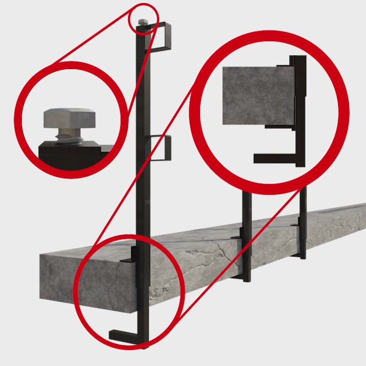 clamp on handrail support guardrail video